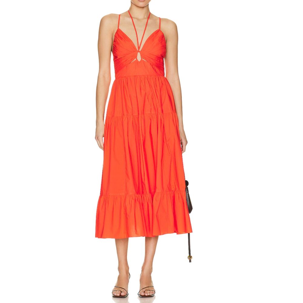 Ulla Johnson Phoebe Dress Coral Orange Size 2